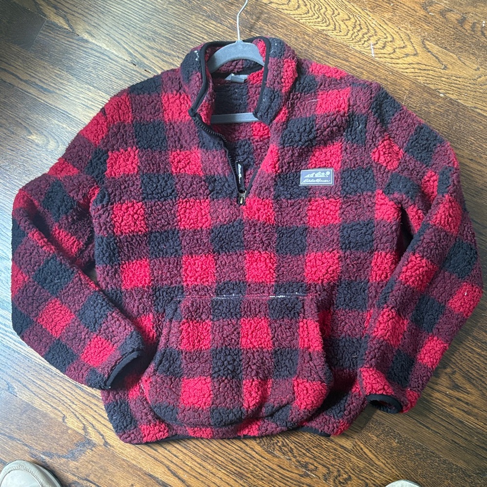 Boys Red and Black Fleece Eddie Bauer sz 10/12
